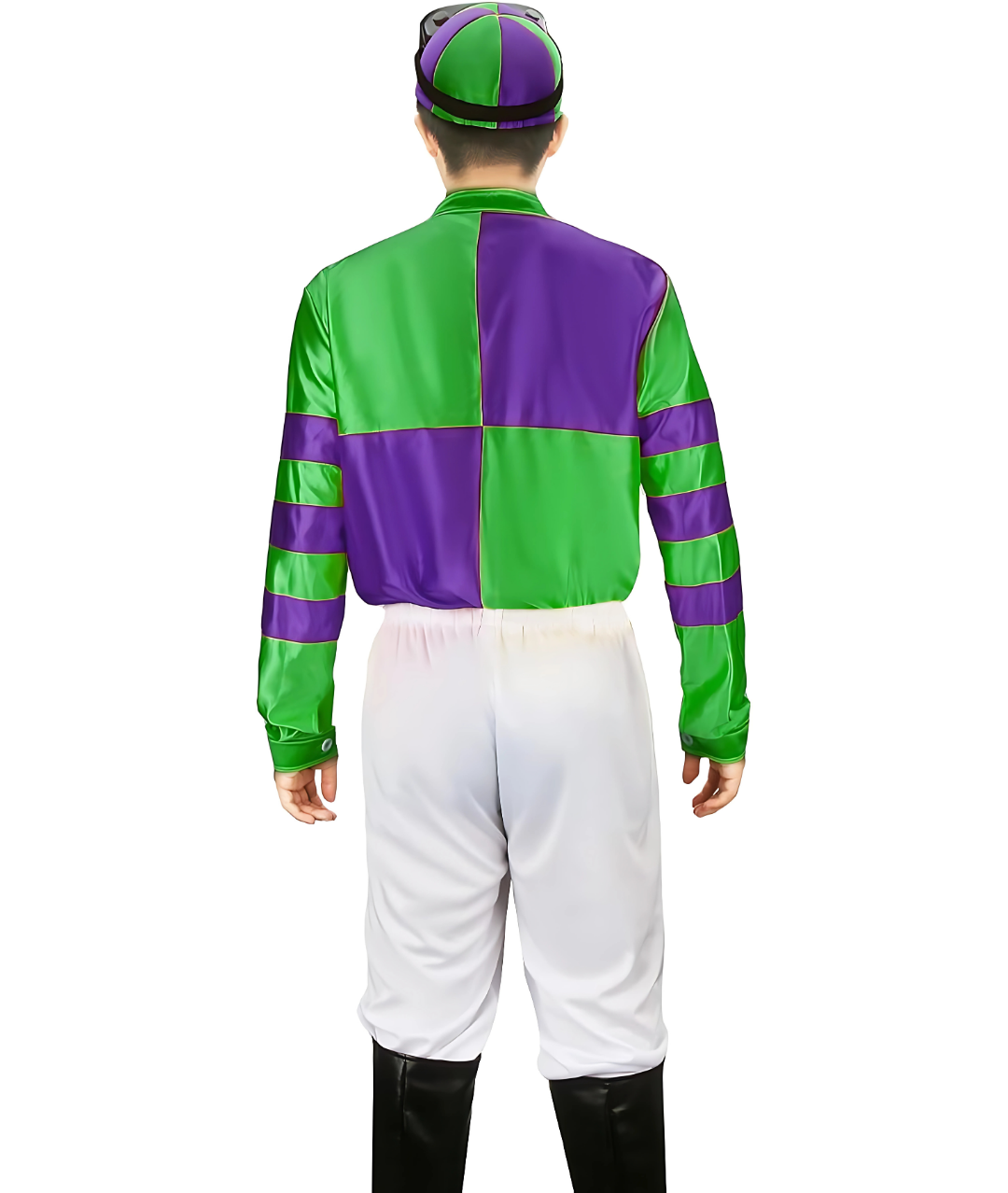 Men's Purple Green 5 Piece Jockey Uniform Sports Horse Racing Grand  Fancy Dress Costume Outfit2