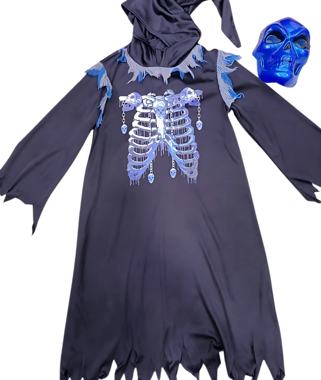 Midnight Skeleton Reaper Costume Boys Grim Reaper Skeleton Halloween Fancy Dress-set in Jordan
