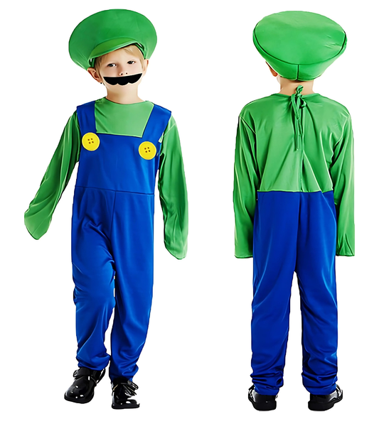 Plumber Super Mario Brother's Costume Cosplay Boys Halloween Costume-set in Jordan