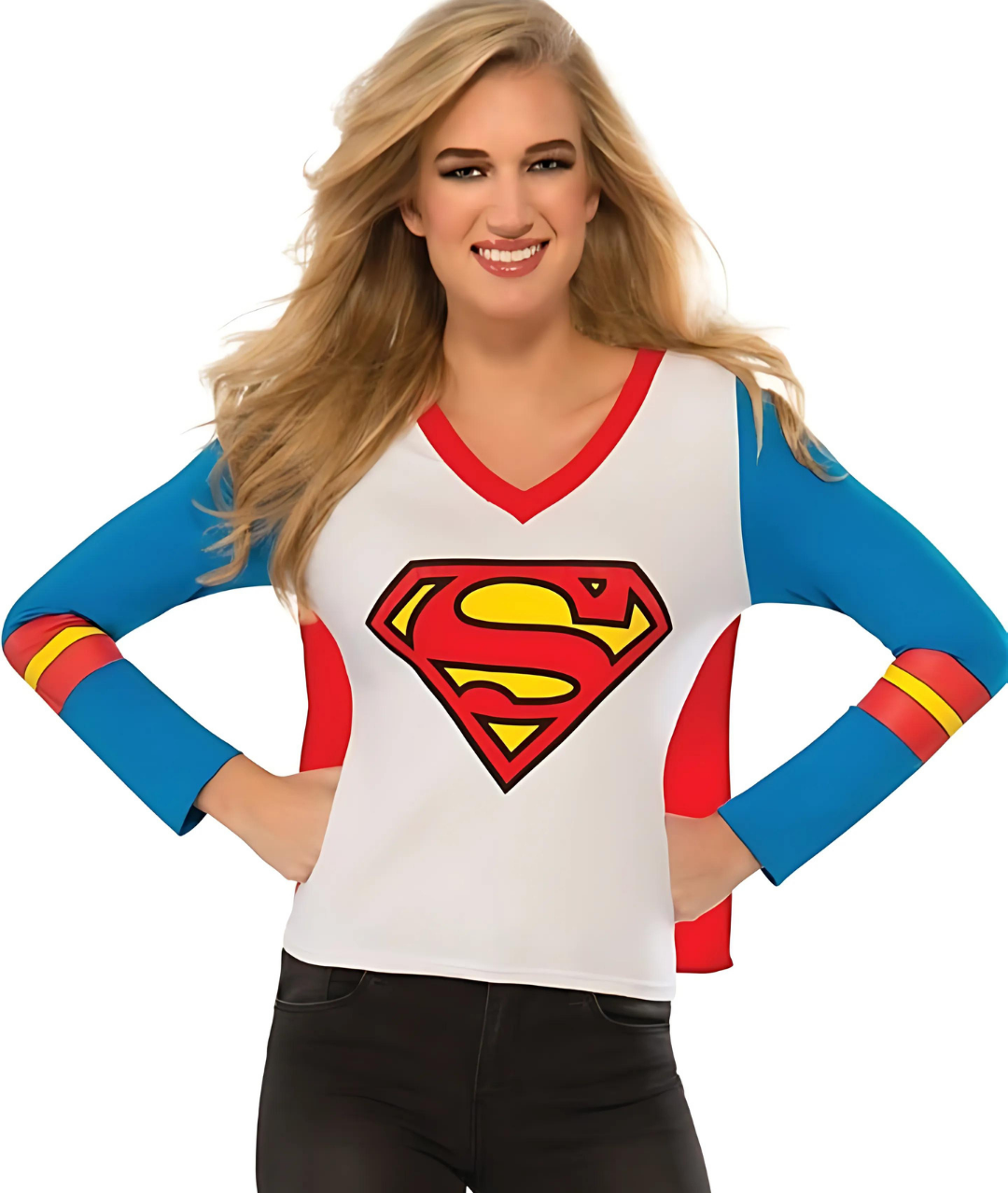 Rubie's Halloween Costumes Women DC Superheroes SUPERGIRL Sporty Tee with Cape-set in Jordan