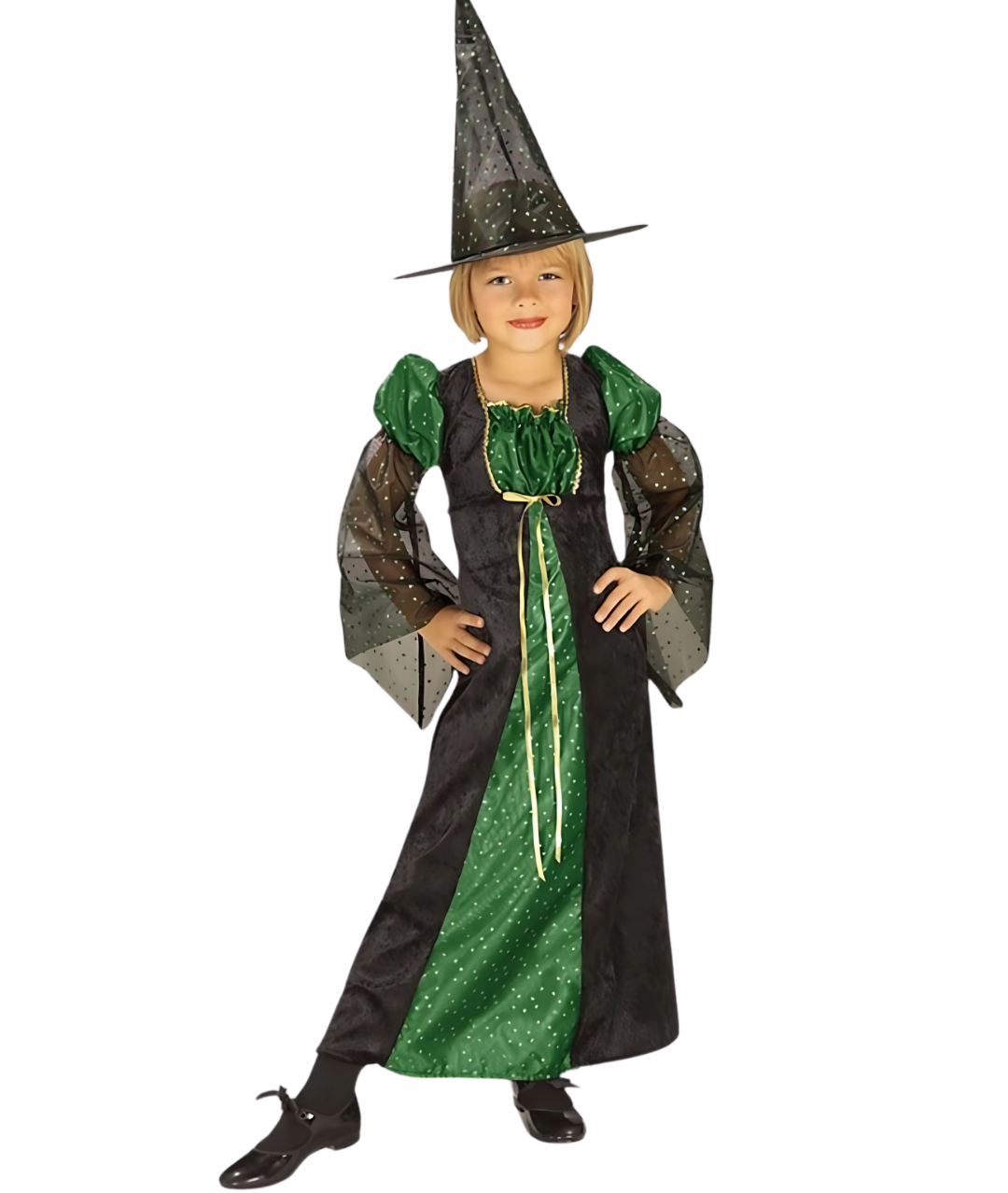 Rubies Child Sparkle Witch Costume Green Girls Halloween Outfit-set in Jordan