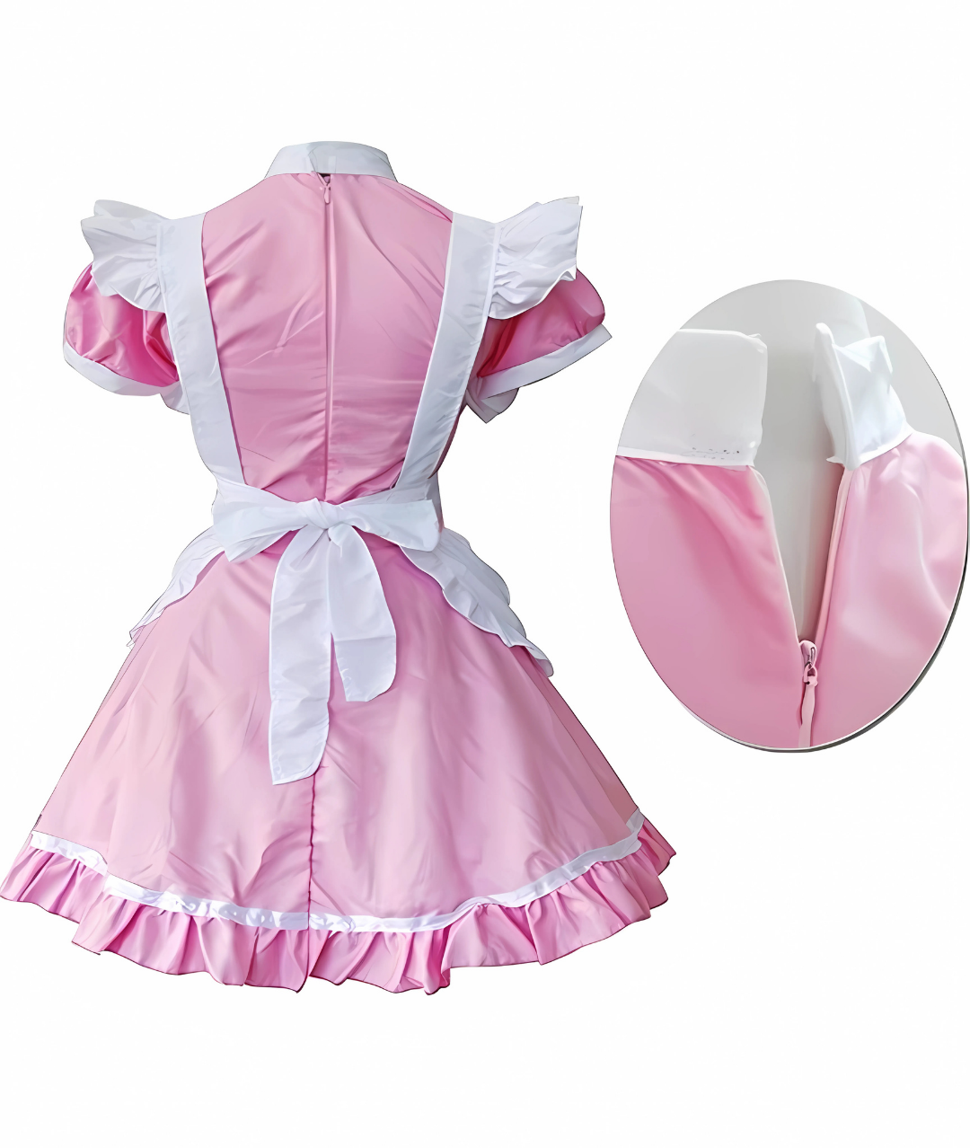 Samore Women's Maid Cosplay Costume Pink Dress3