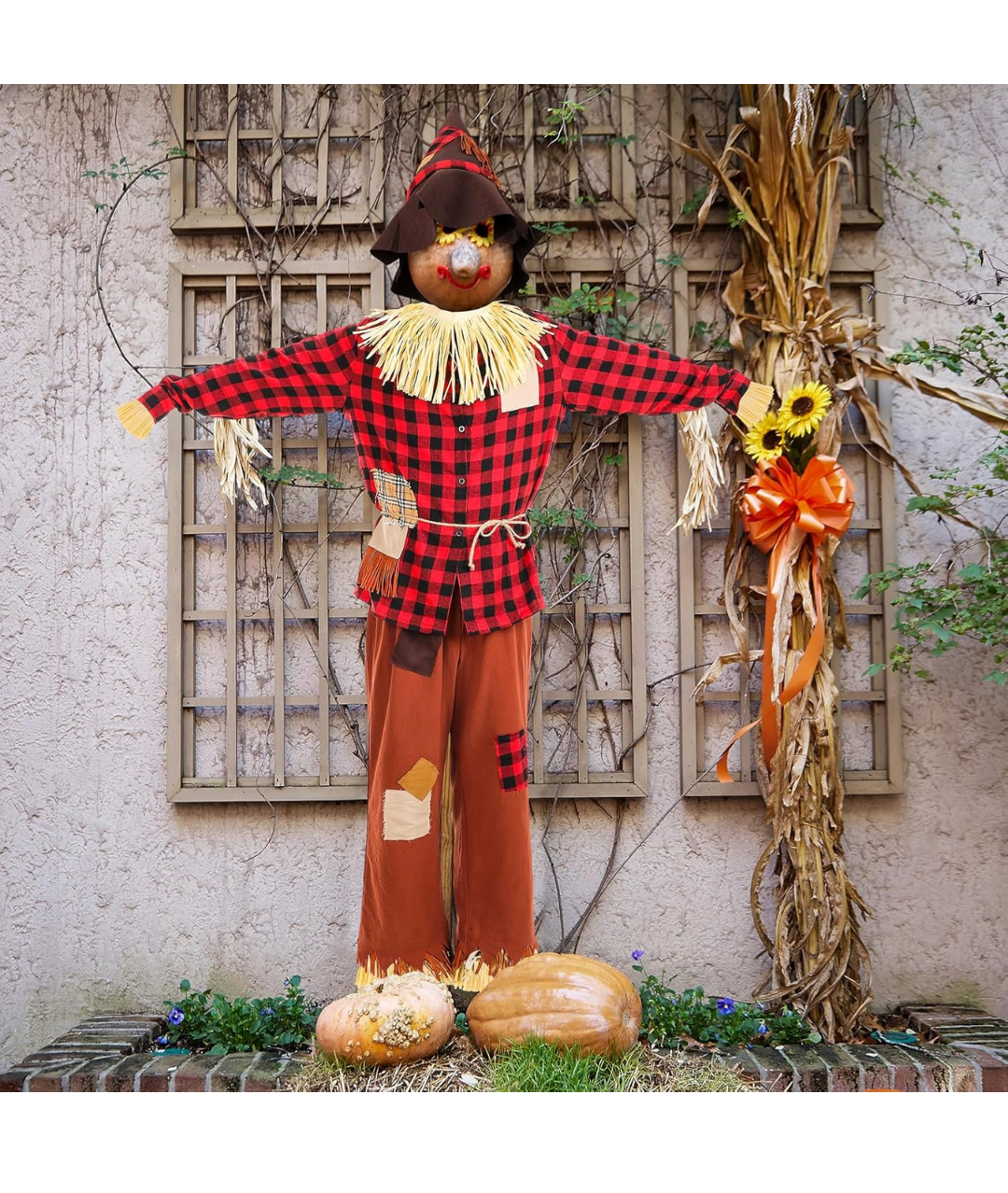 Scarecrow Costume Accessories Adult Scarecrow Kit 9 Pcs2