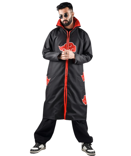 Set Anime Naruto Akatsuki Itachi Cosplay Anime Costume4-set in Jordan