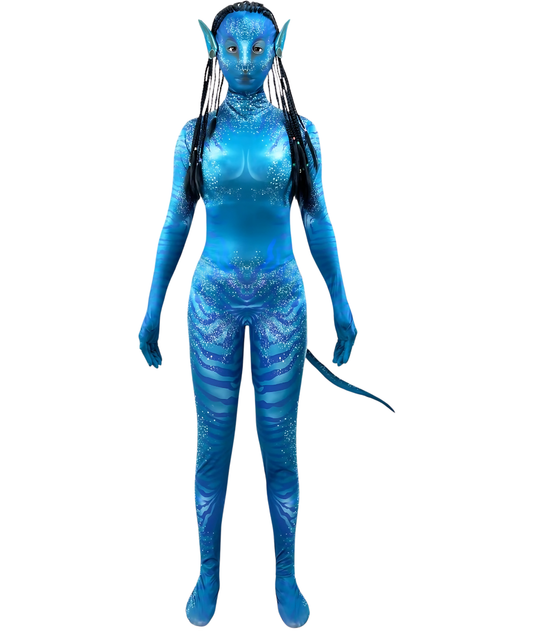 Sinkawa Neytiri Halloween Cosplay Costume 3D Style Bodysuit For Adult Women-set in Jordan