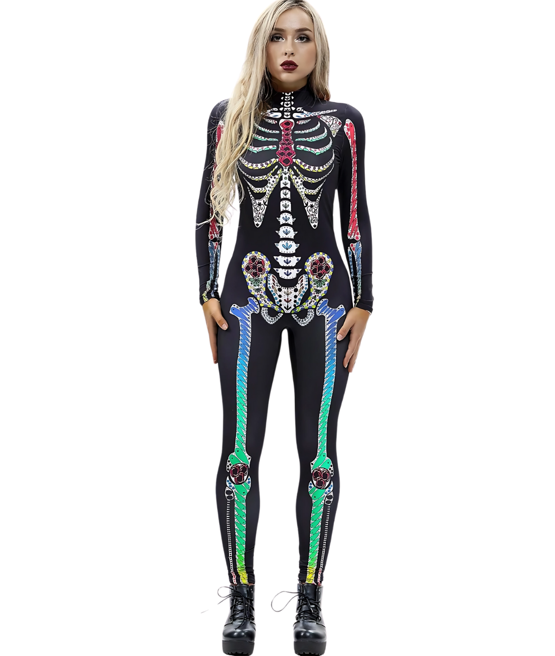 Skeleton Bones Jumpsuit Mardi Gras Multi-Color1-set in Jordan