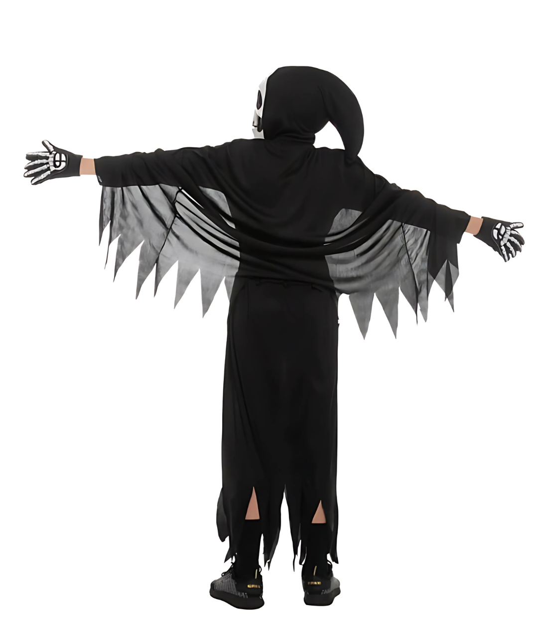 Spooky and Cute Halloween Reaper Skeleton Costume, Scary Grim Reaper Dress-up for Boys3