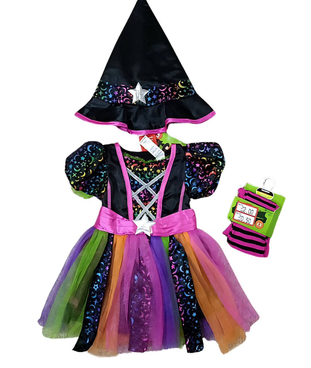Tu, Halloween Witch, Pink and Rainbow Fancy Dress-set in Jordan