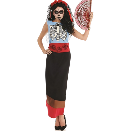 Day Of The Dead Halloween Fancy Female Costume