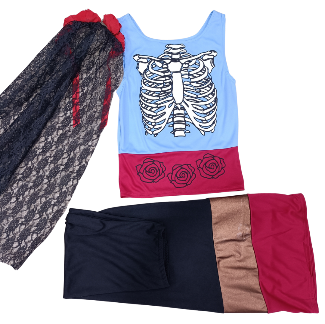 Day Of The Dead Halloween Fancy Female Costume