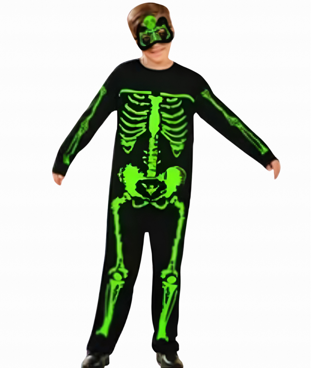 Northlight Black and Green Skeleton Boy Child Halloween Costume