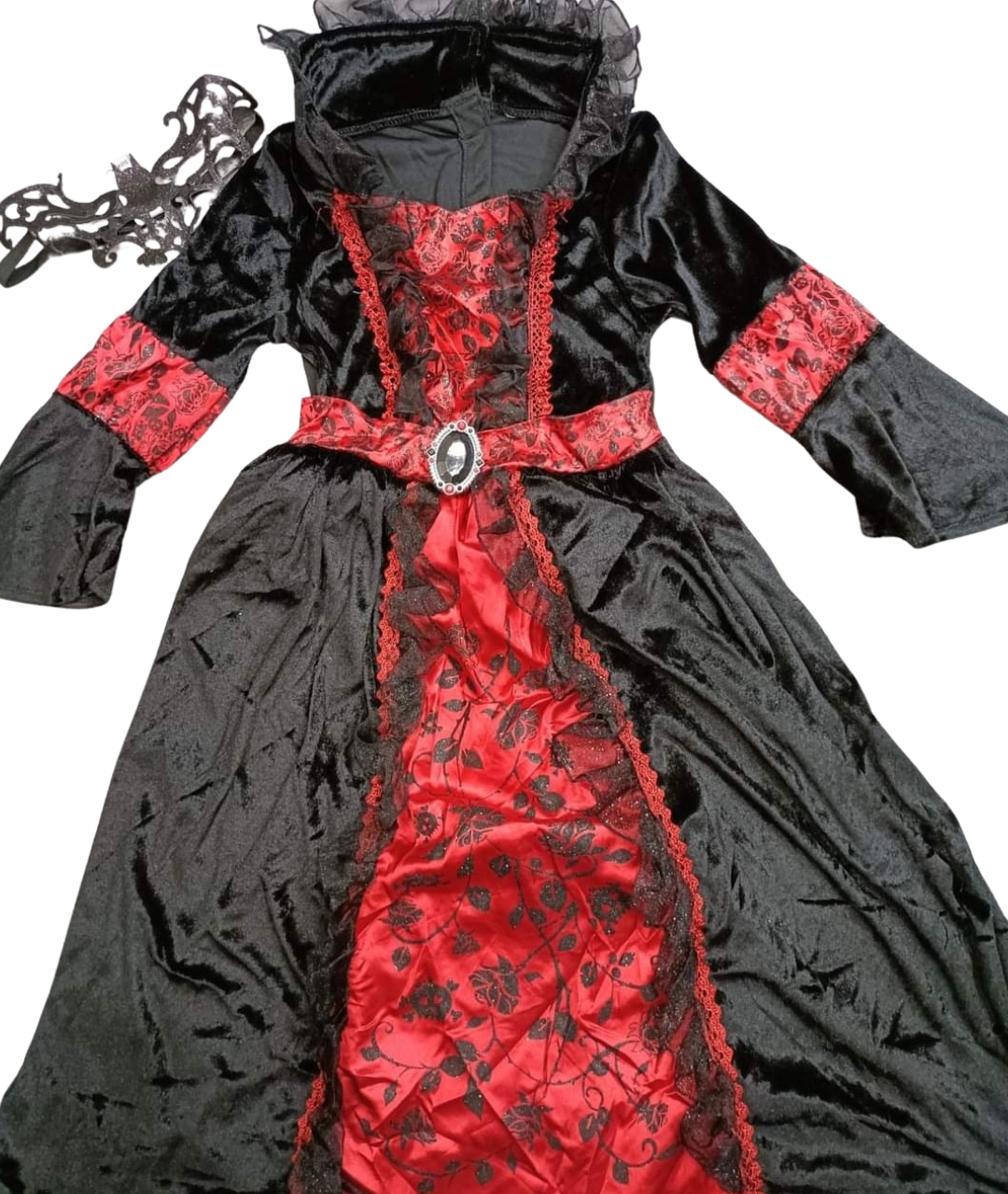 Spirit Victorian's Vampires Halloween Black and Red Girls Vampire Costume Dress