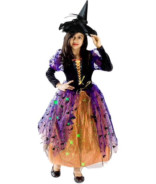 Witch Costume for Girls with Skirt Lights up ''Dress only''-set in Jordan