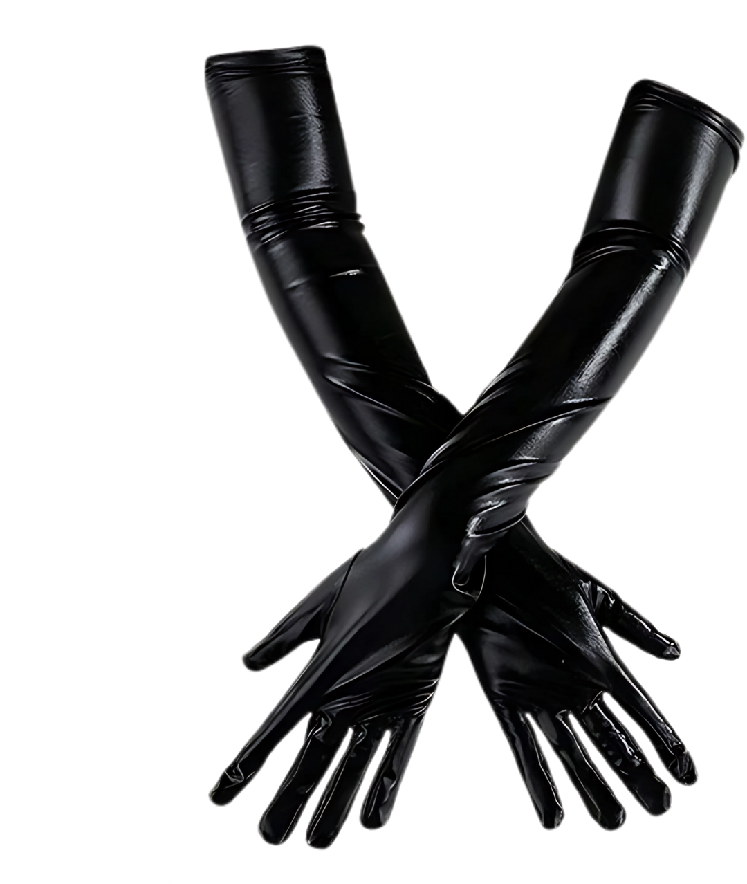 Women's Latex Catsuit Long Sleeve Full Body Jumpsuit Black3