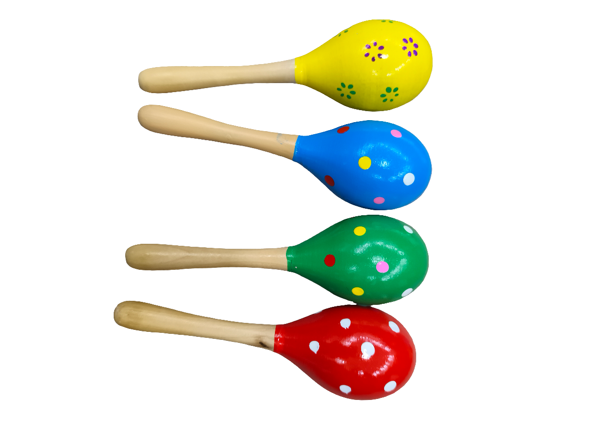 Wood Maracas kids  instruments Hammer Percussion