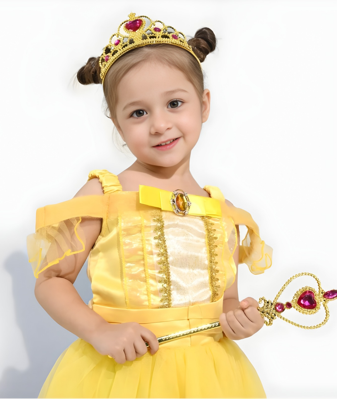 Disney Princess Belle Girl Tulle Dress Costume
