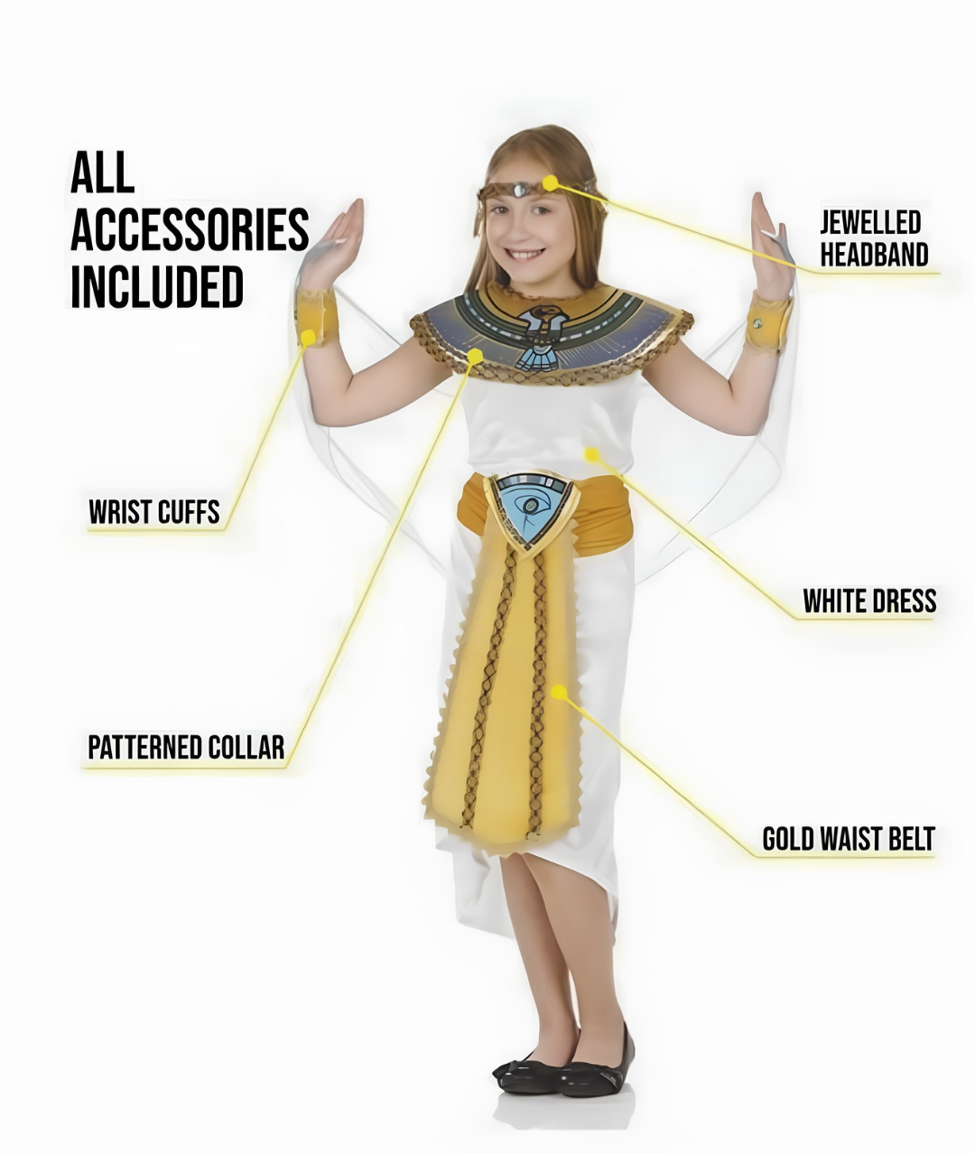 Girls Egyptian Pharaoh Costume Cleopatra Queen Of The Nile Fancy Dress Book Week