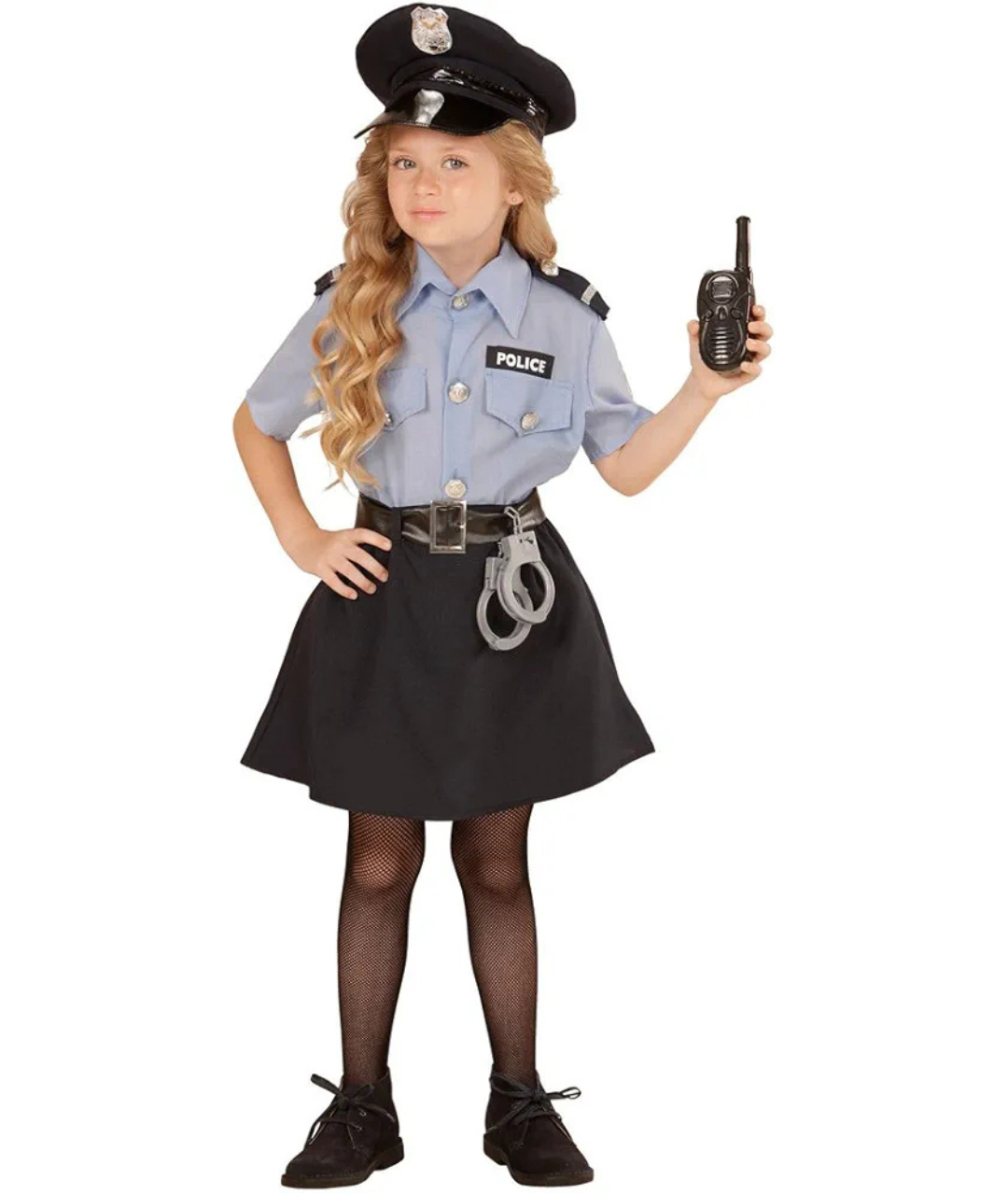 Girls Police Uniform Costume Kids Cosplay Deluxe Police Dress