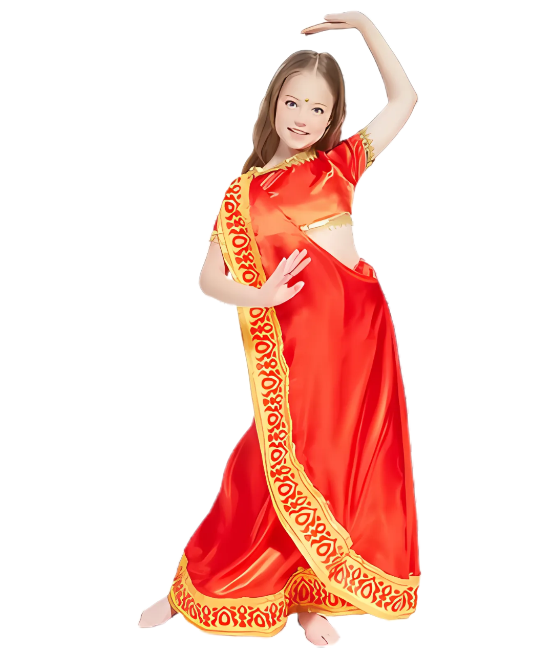 Indian Saree Professional Girls Fancy Dress Costume