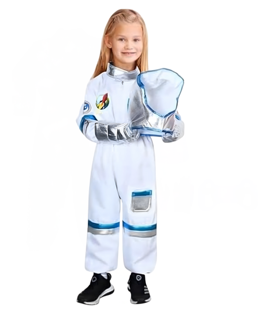 Kids Astronaut Costume NASA Space Suit Boys Girls Halloween Cosplay Outfits