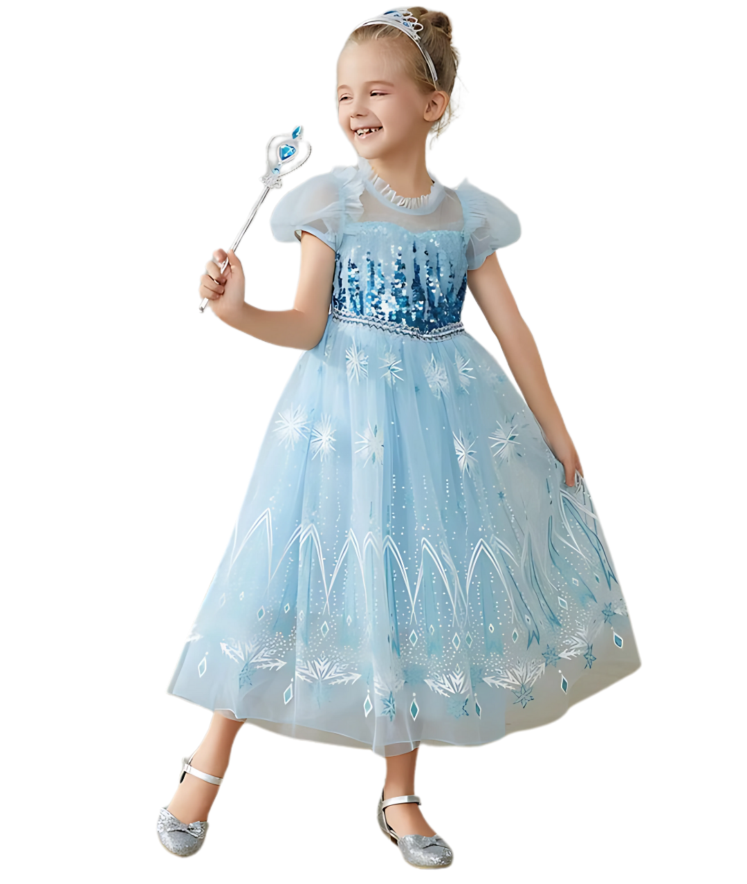 Princess Elsa Frozen Costume for Girls Toddlers Fancy Dress