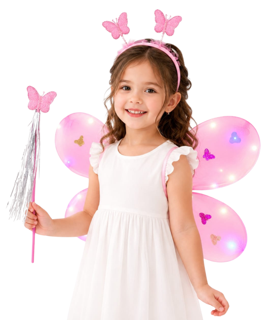Butterfly wings set costume for Girls light it up by Battery