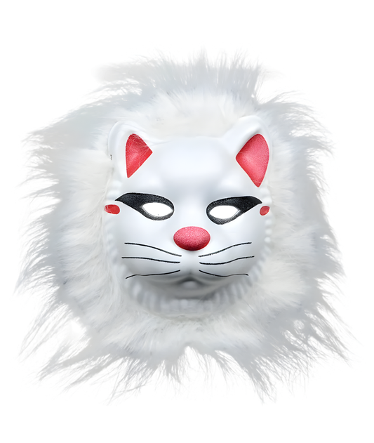 Cat mask white color