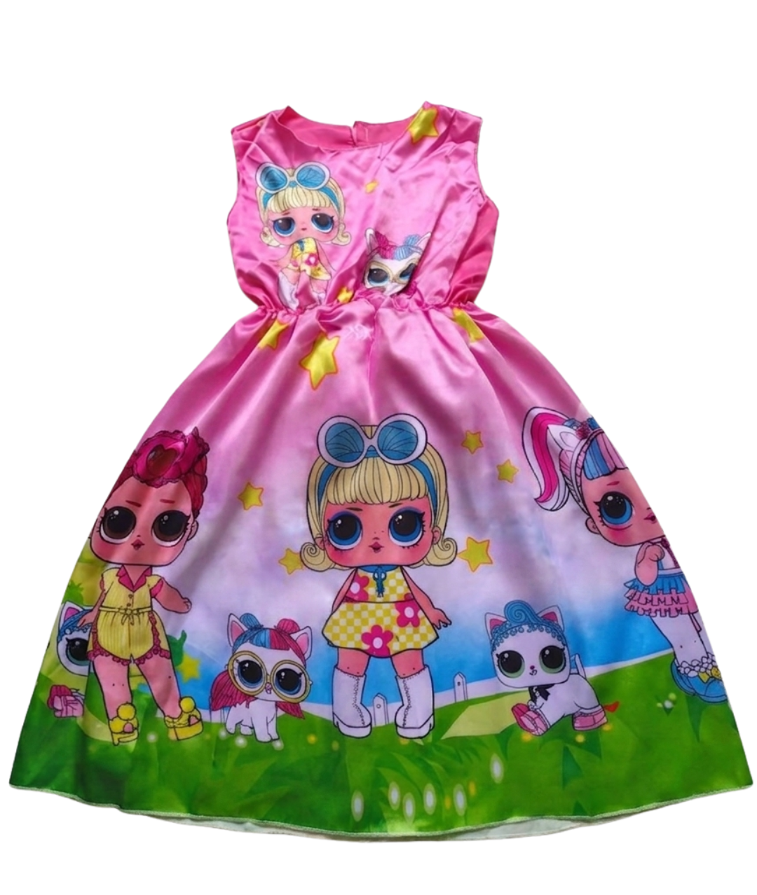 lol Surprise pink Satin dress Girls