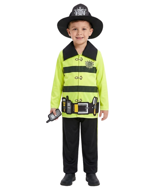 Fireman Costume For Kids Career Yellow Costume Cosplay for Kids