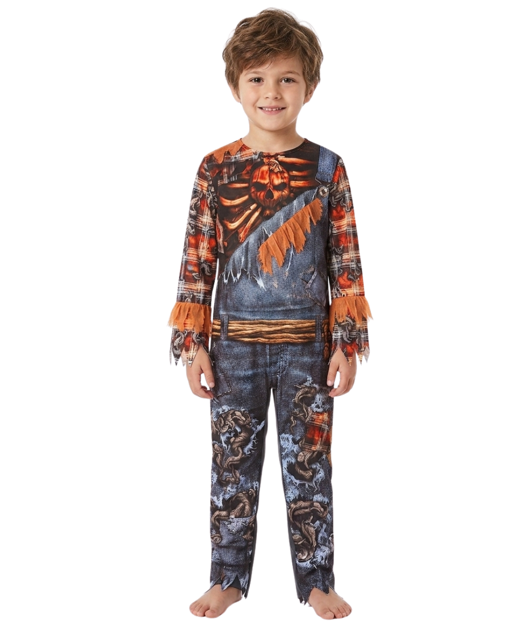 Scary skeleton Jumpsuit for kids that glows in the dark