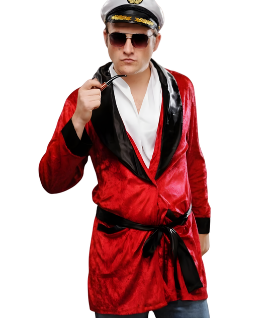 Men's red velvet jacket