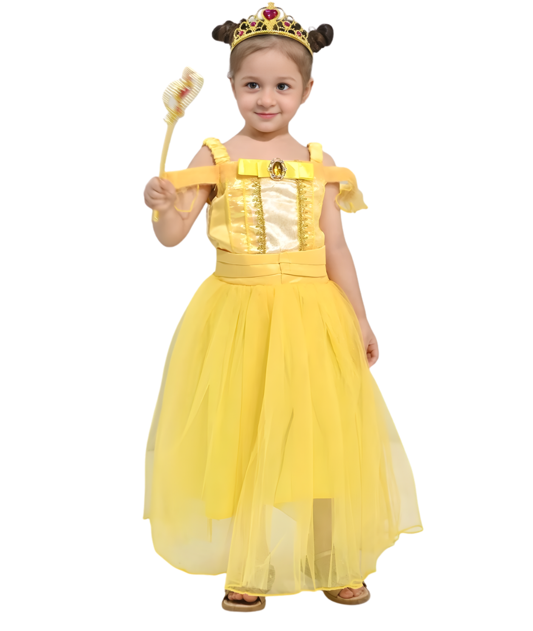 Disney Princess Belle Girl Tulle Dress Costume