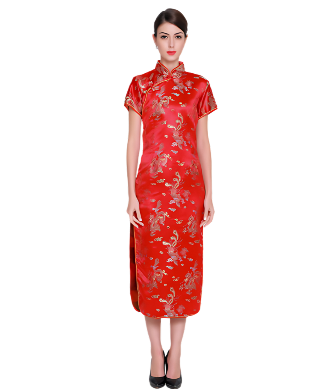 Girls Chinese Qipao Cheongsam Dress Red Adult(s) , and girls sutable 14/15 years