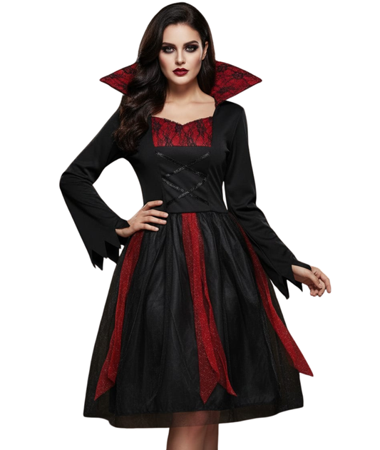 Ladies Halloween Vampire Witch Dress