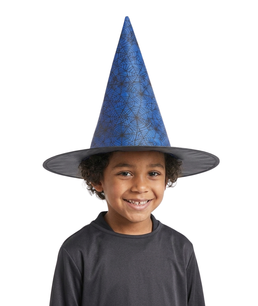 Witch hat black and purple spiders net shape for kids
