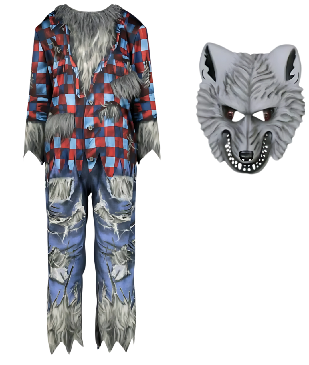 Werewolf Halloween Costume for Children with wolf sound