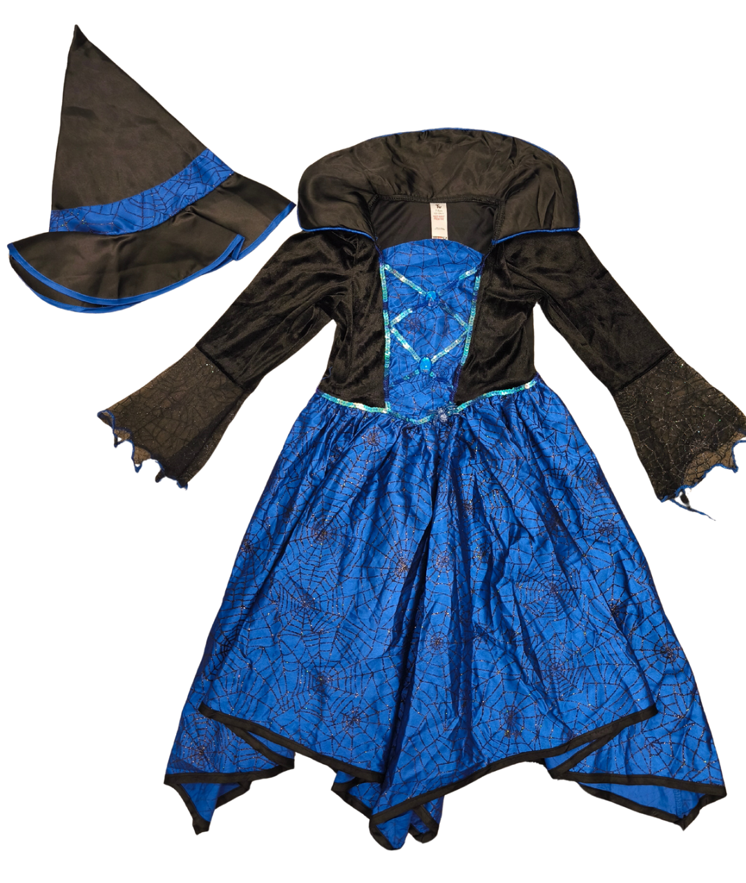 Witch Costume for Girls Black and Blue Halloween Costume Fancy Dress