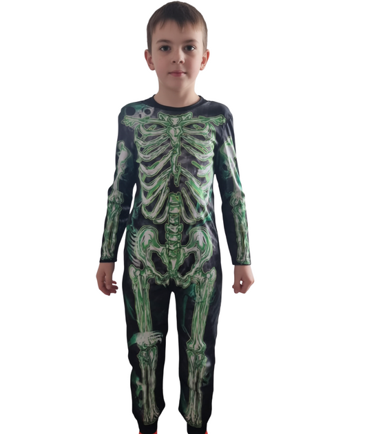 Kids Halloween skeleton Overall