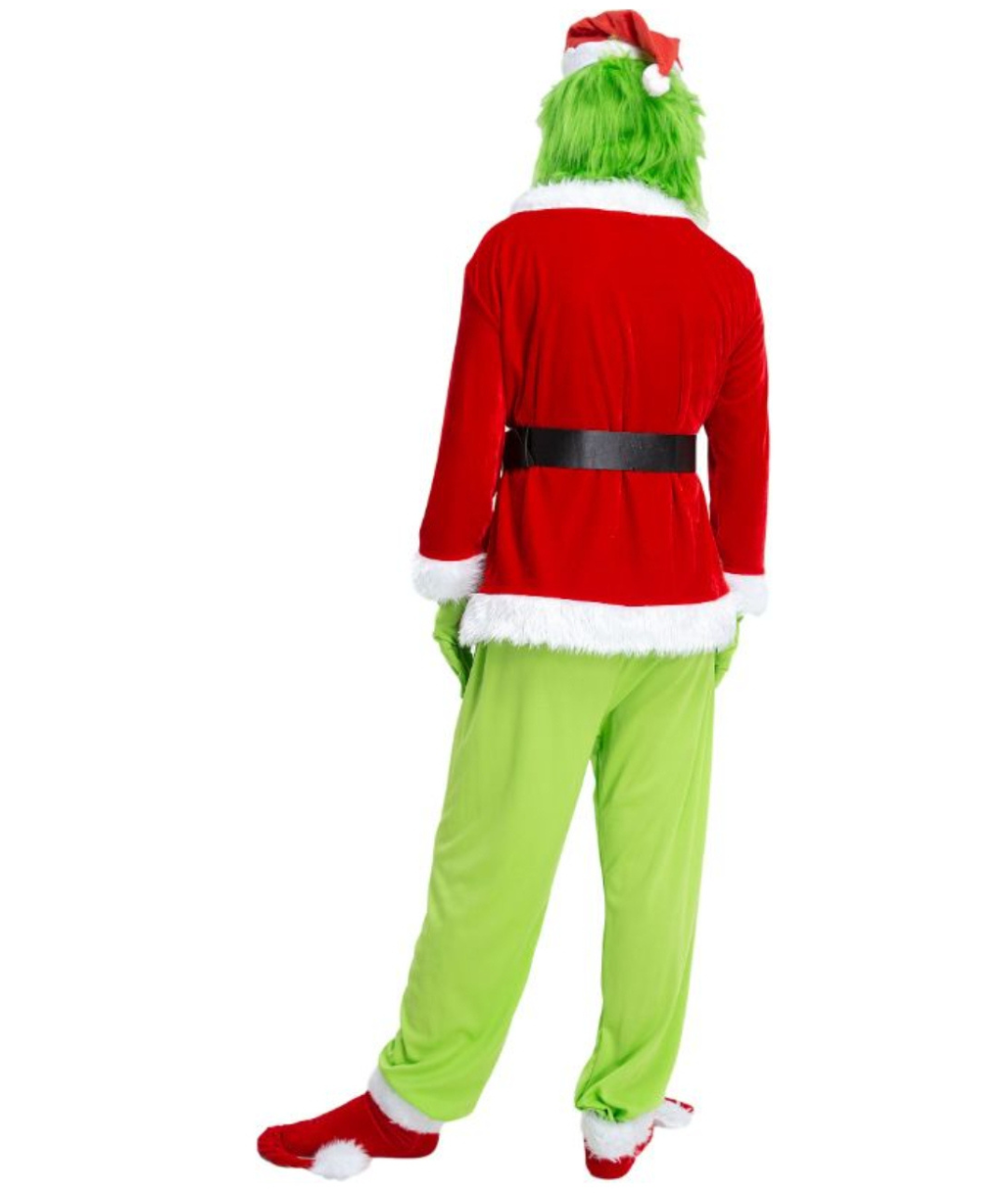 Kids Grinch Santa Costume with Mask Christmas Day