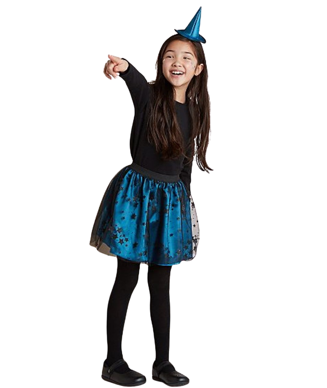 Girls Witch blue Skirt and headband