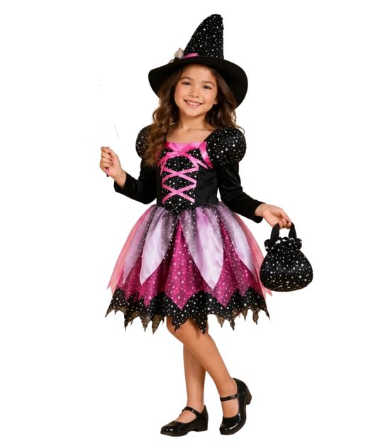 Star Witch Fancy velvet Dress costume Halloween Witch Role Part
