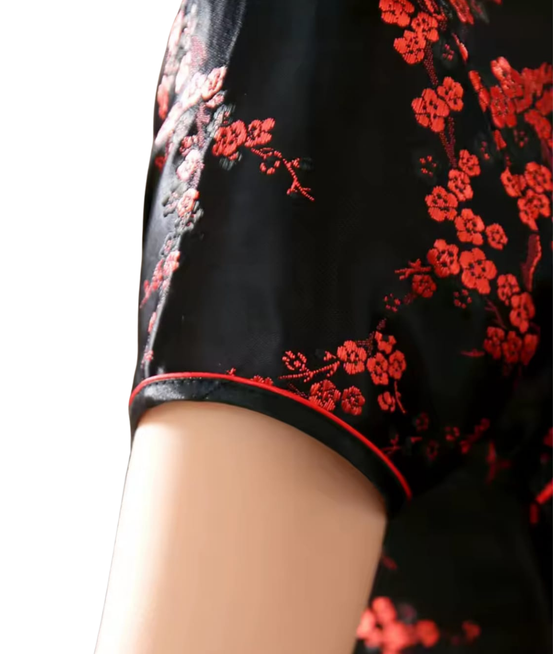 Girls Chinese Qipao Cheongsam Dress black Adult(s), and girls sutable 14/15 years