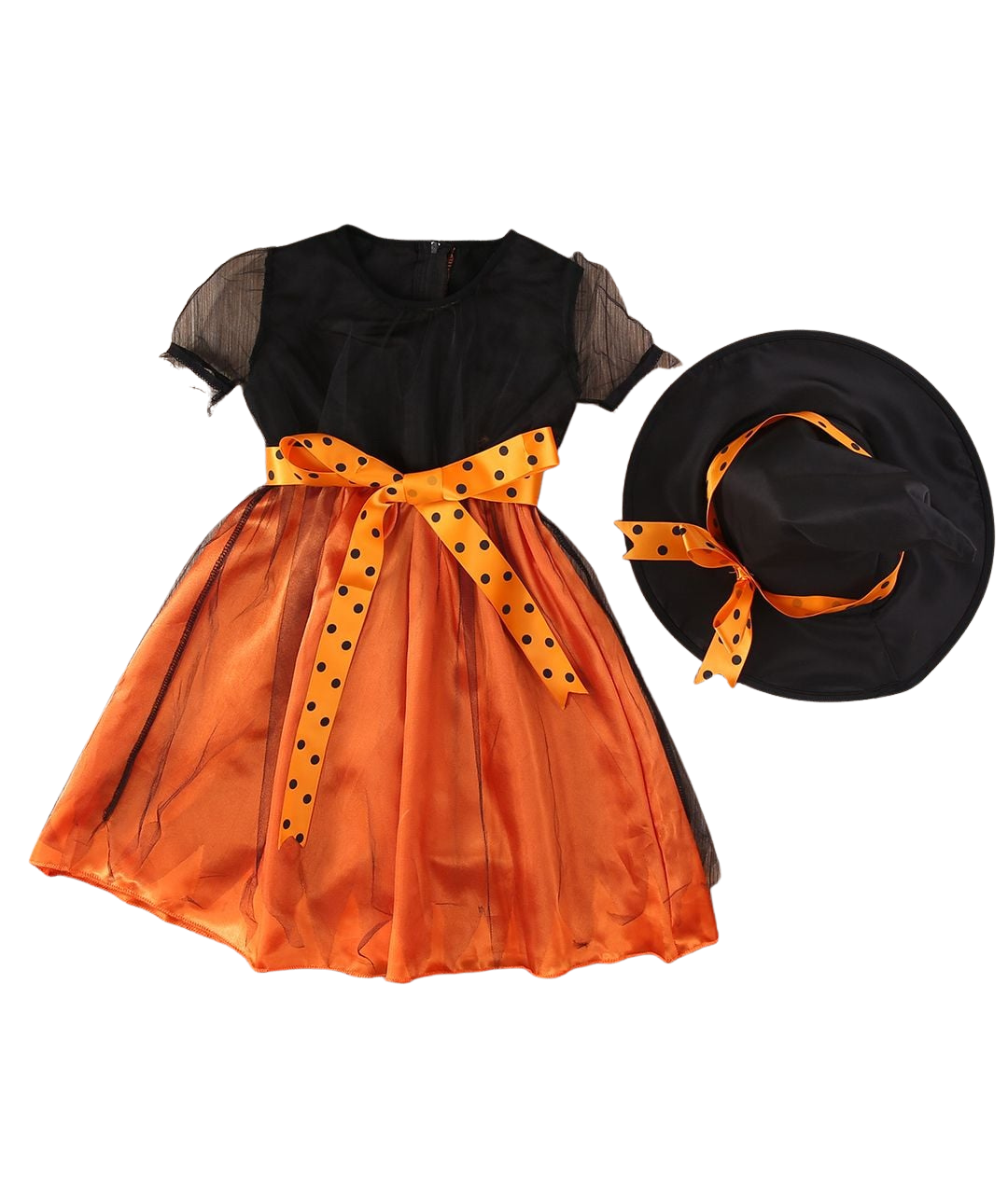 Witch Dress Black and Orange Costume