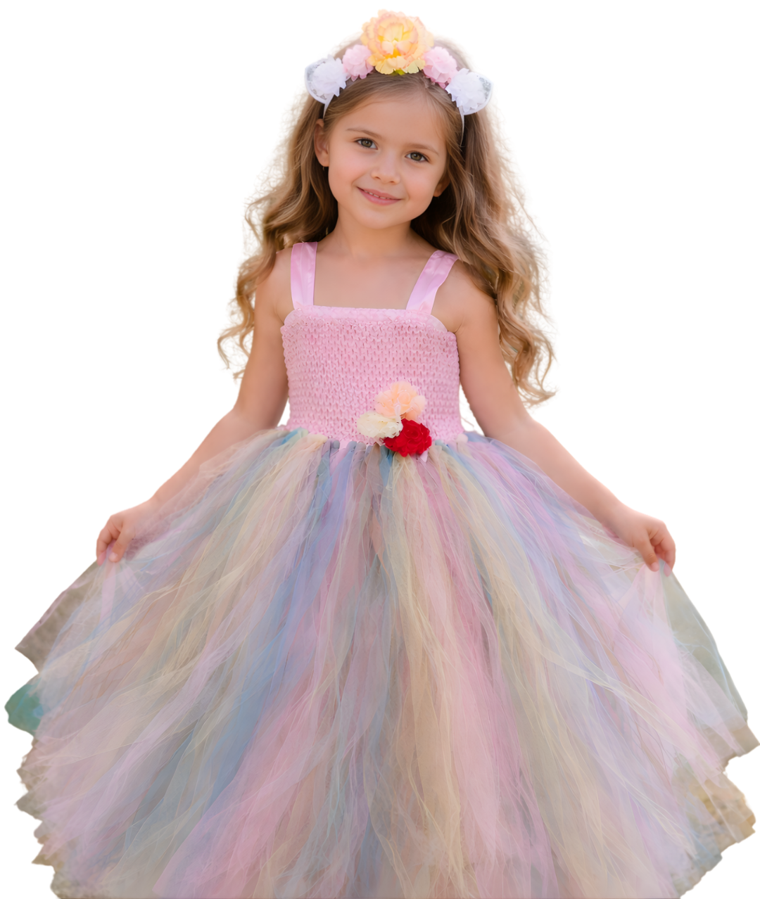 Girls Unicorn Costume Dress Tutu Sleeveless