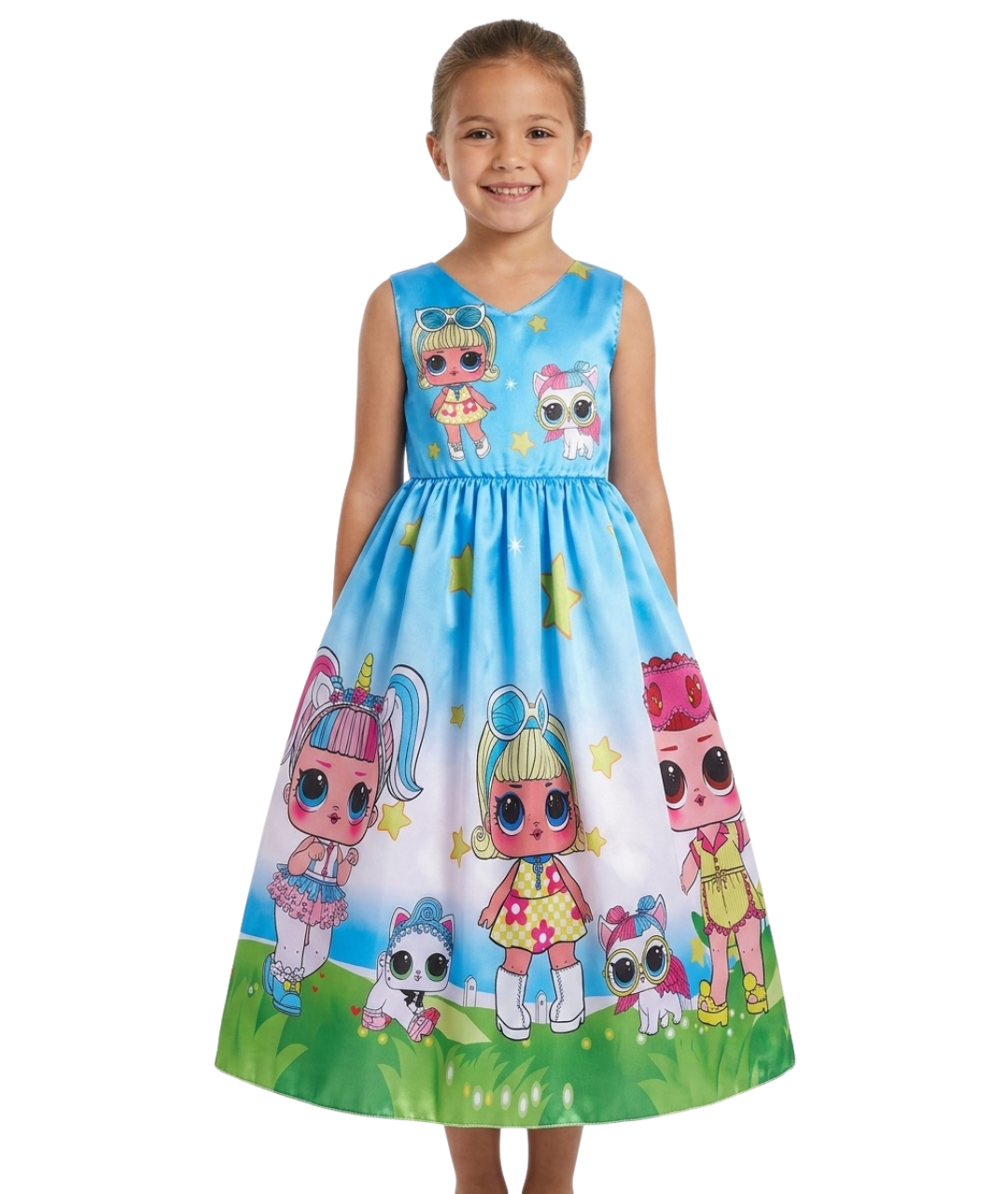 lol Surprise blue Satin dress Girls