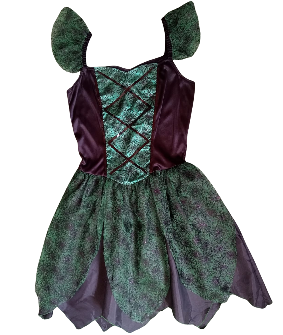 Women`s Witch Halloween Costume Green and Black