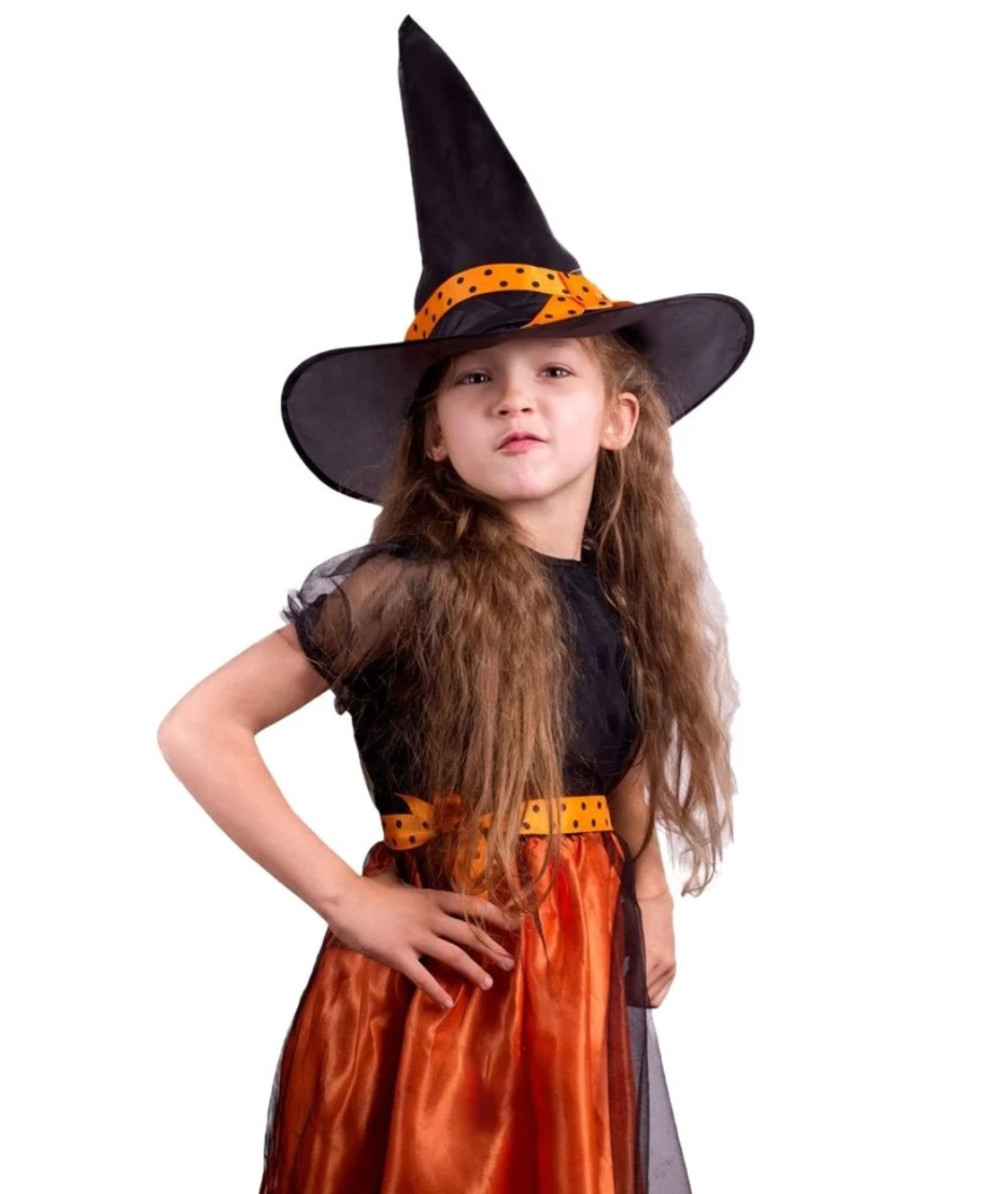 Witch Dress Black and Orange Costume