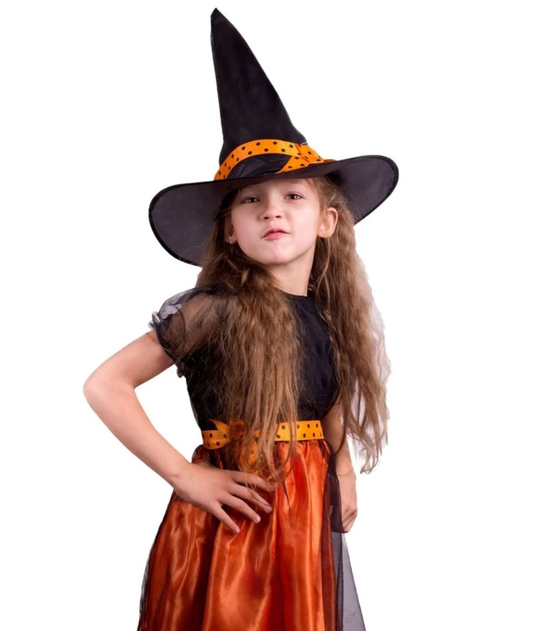 Witch Dress Black and Orange Costume