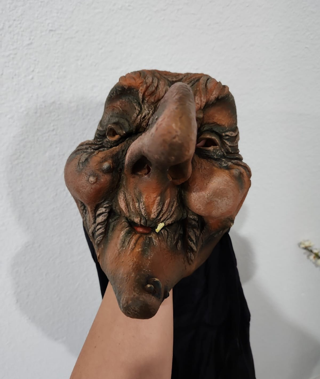 Adult witch cape with attached mask deluxe Costume