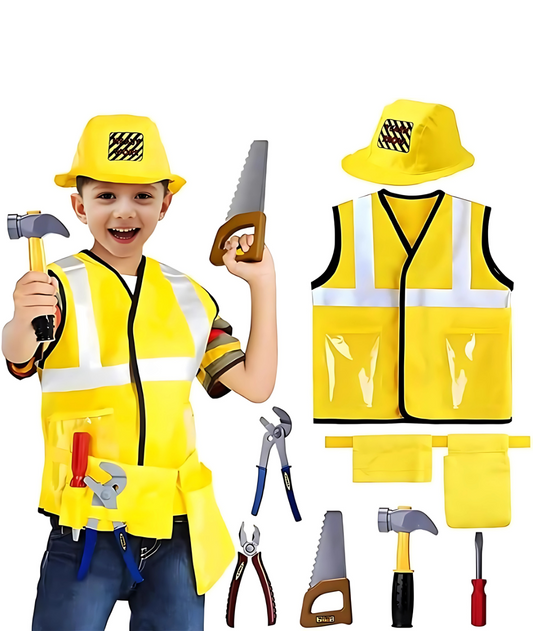 زي عامل البناء للأطفال زي مهنة المهندس تنكر للأطفال